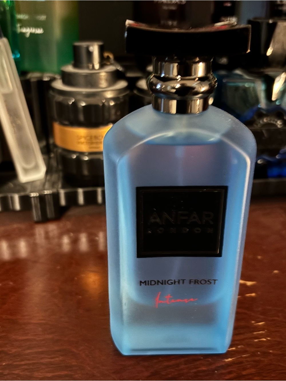 Anfar London Midnight Frost Blue Fragrance Bottle new full